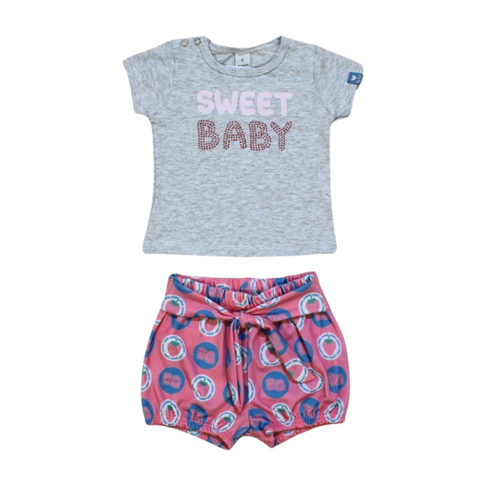 Conjunto Blusa e Shorts em Cotton Sweet 6484 – By Gus