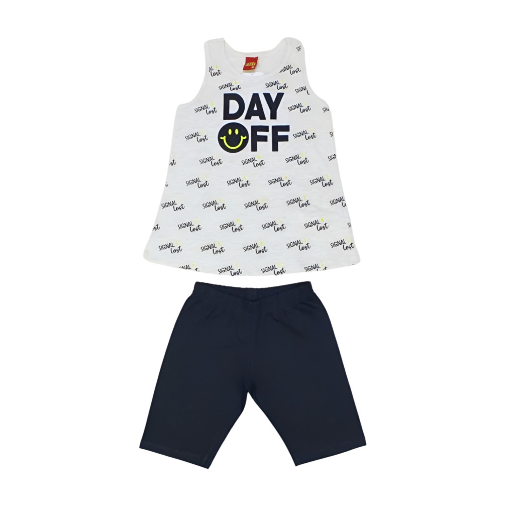 Conjunto Blusa Estampa Day Off e Bermuda 111525 – Kyly