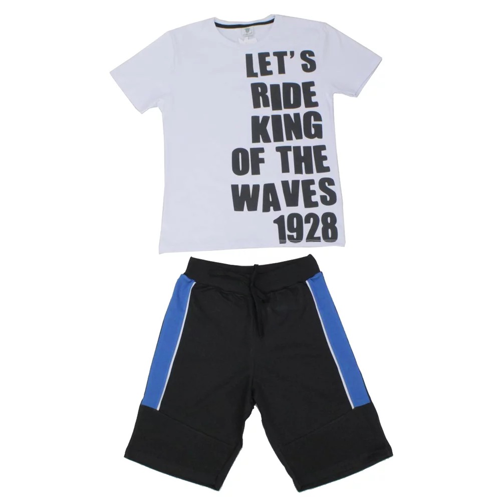 Conjunto Camiseta Estampa Ride e Bermuda Moletom 5845 – By Gus