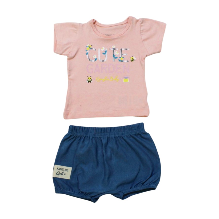 Conjunto Feminino Blusa Cute e Shorts Jeans 53667 – Kamylus