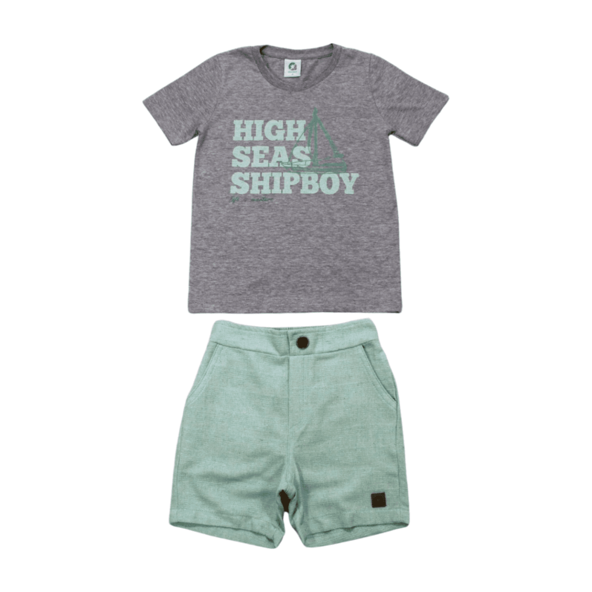 Conjunto Masculino Camiseta Barco e Bermuda Tecido 71117 – Alenice