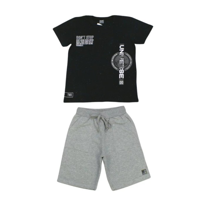 Conjunto Masculino Camiseta e Bermuda Moletom 18474 – Two Colors