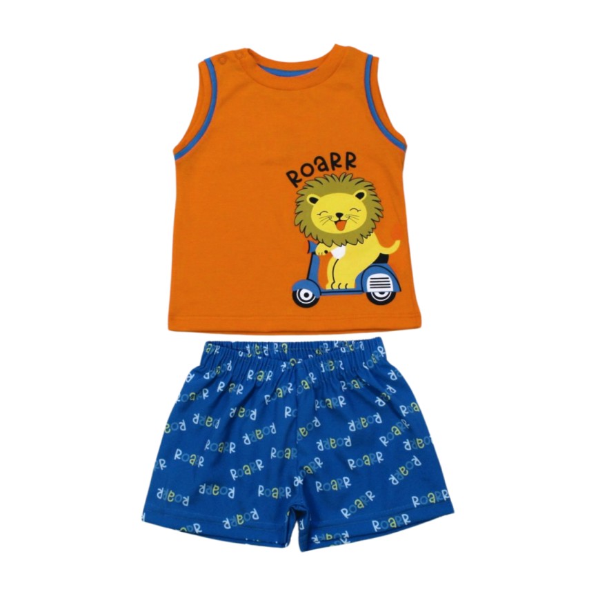 Conjunto Masculino Regata Estampa Leão e Bermuda Tactel 6809 – By Gus