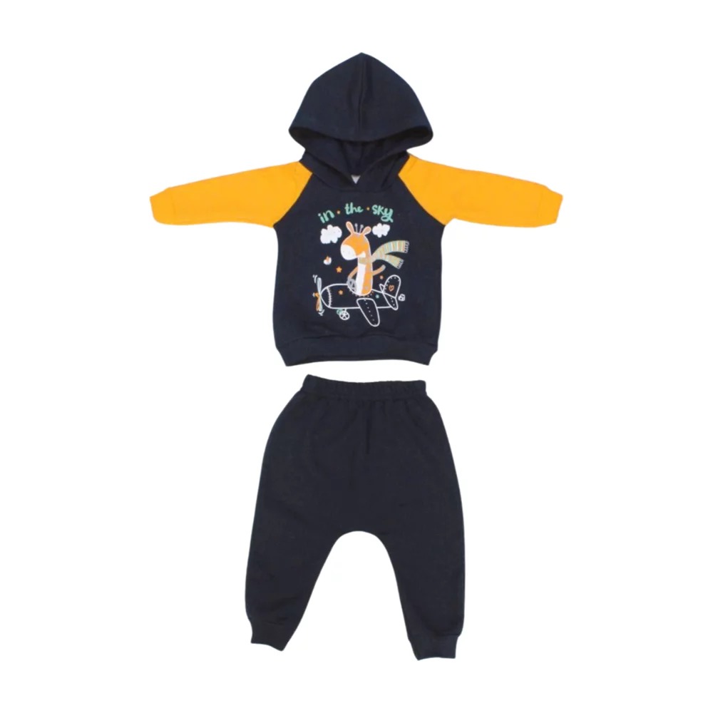 Conjunto Moletom com Capuz Estampa Girafa 80151 – Ralakids