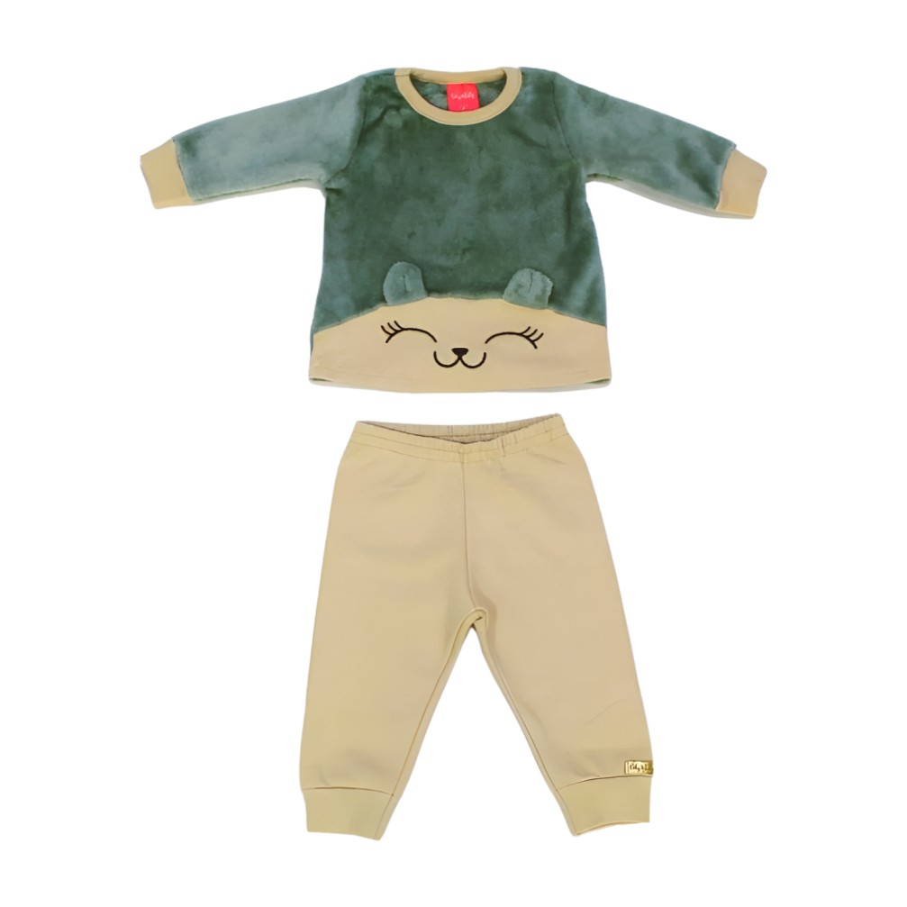 Conjunto Moletom Feminino Blusa com Pelo 60144 – Kely Kety