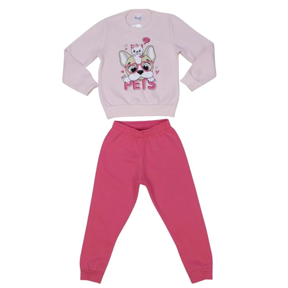 Conjunto Moletom Feminino Estampado Pets 2527 – Be Fun