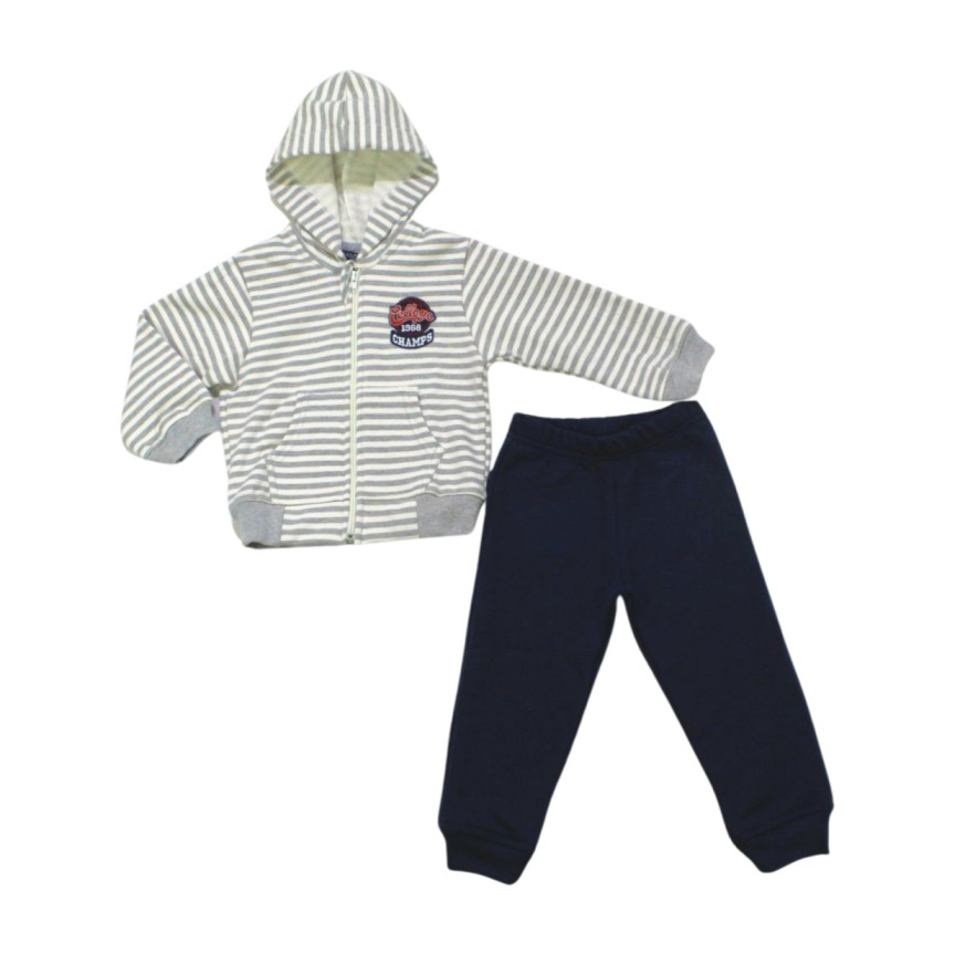 Conjunto Moletom Masculino Aberto com Listras 375558 – Vrasalon