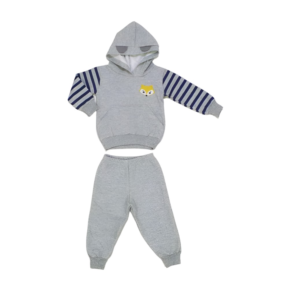 Conjunto Moletom Masculino com Capuz e Manga Listrada Raposa 2330 – Sport Sul