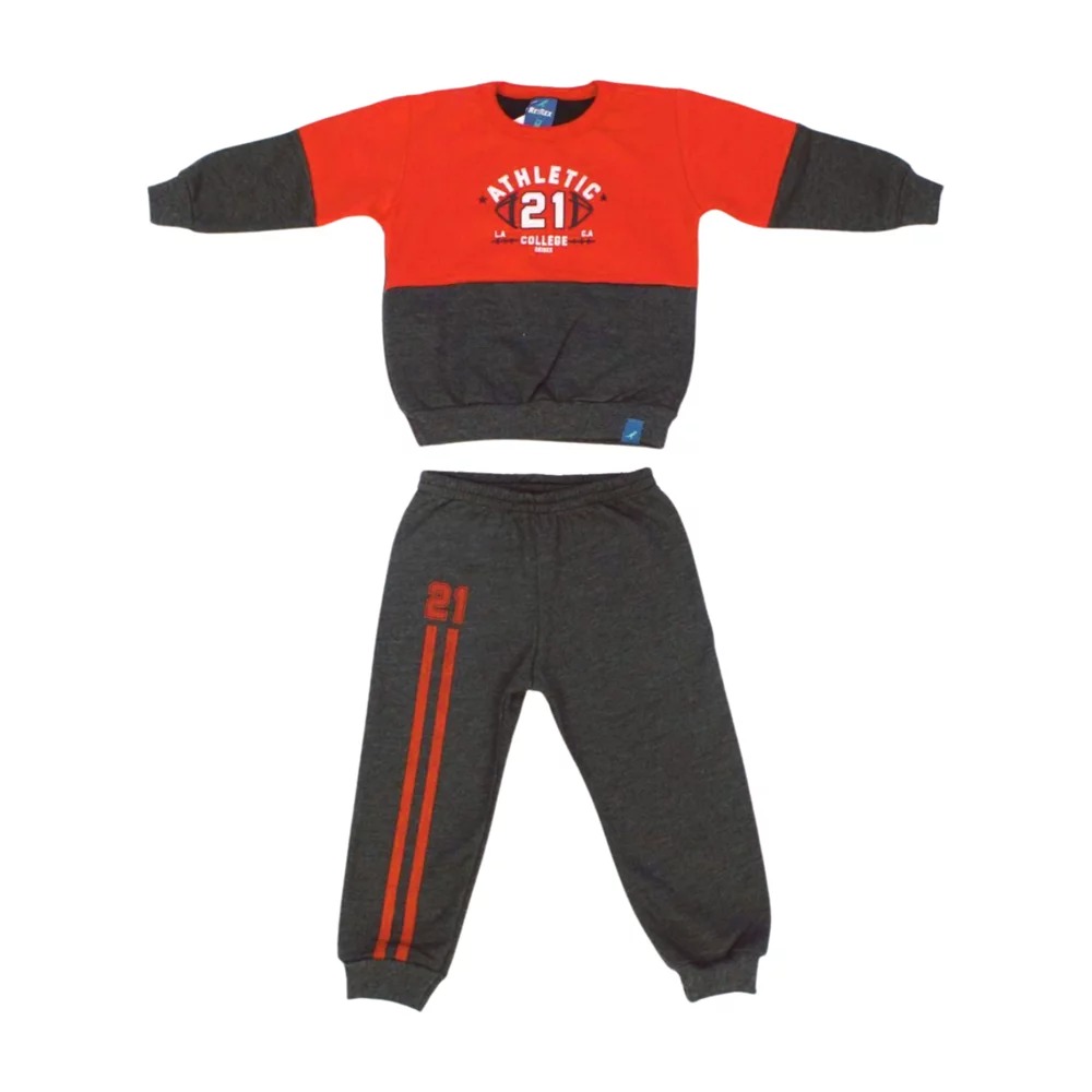 Conjunto Moletom Masculino com Manga Sobreposta Athletic 62132 – Rei Rex