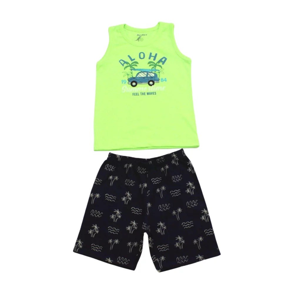 Conjunto Regata e Bermuda Moletinho Aloha 51107 – Rei Rex