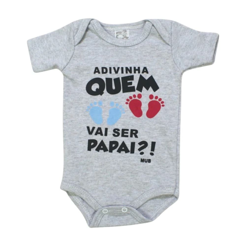 Body Manga Curta Frase Revelação Sortido 1140 – Mub