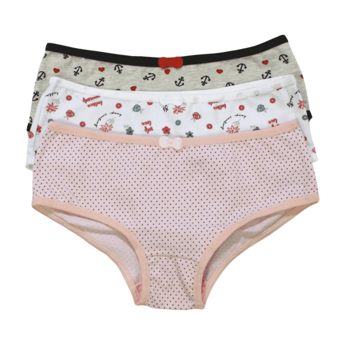 Kit Calcinha Estampada Cores Sortidas 3023 03Peças – Tampinha