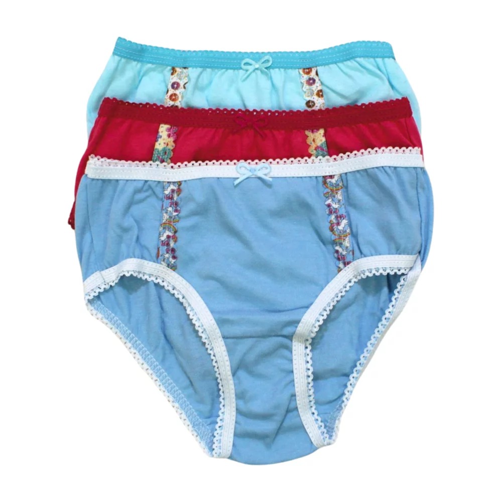 Kit Calcinhas com Lese Cores Sortidas 3150 03Peças – Tampinha