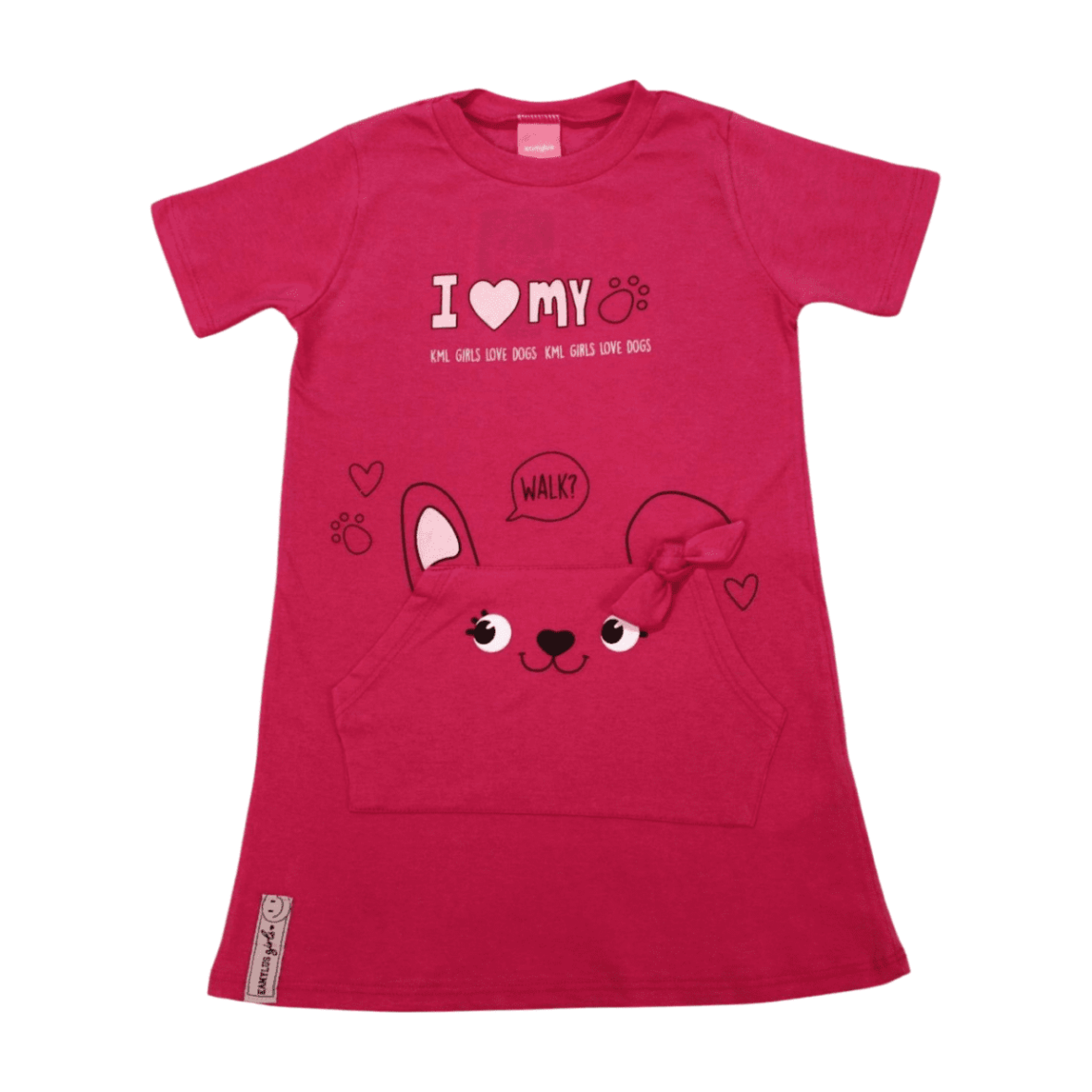 Vestido Manga Curta Carinha 53699 – Kamylus