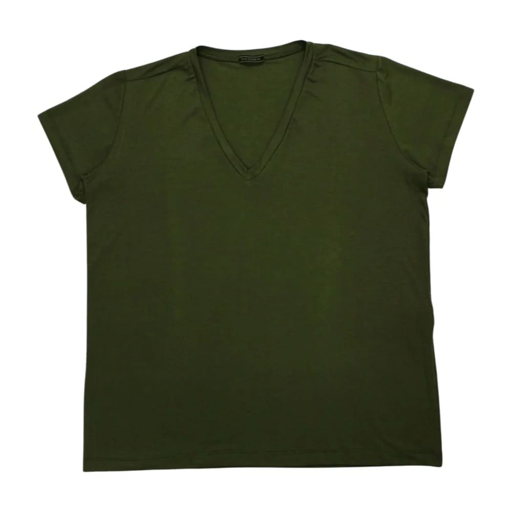 Blusa Gola V Básica Manga Curta B074 – Rose Fashion