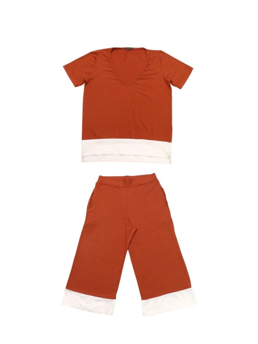 Conjunto Feminino Blusa e Calça Pantacourt CJ014 – Rose Fashion