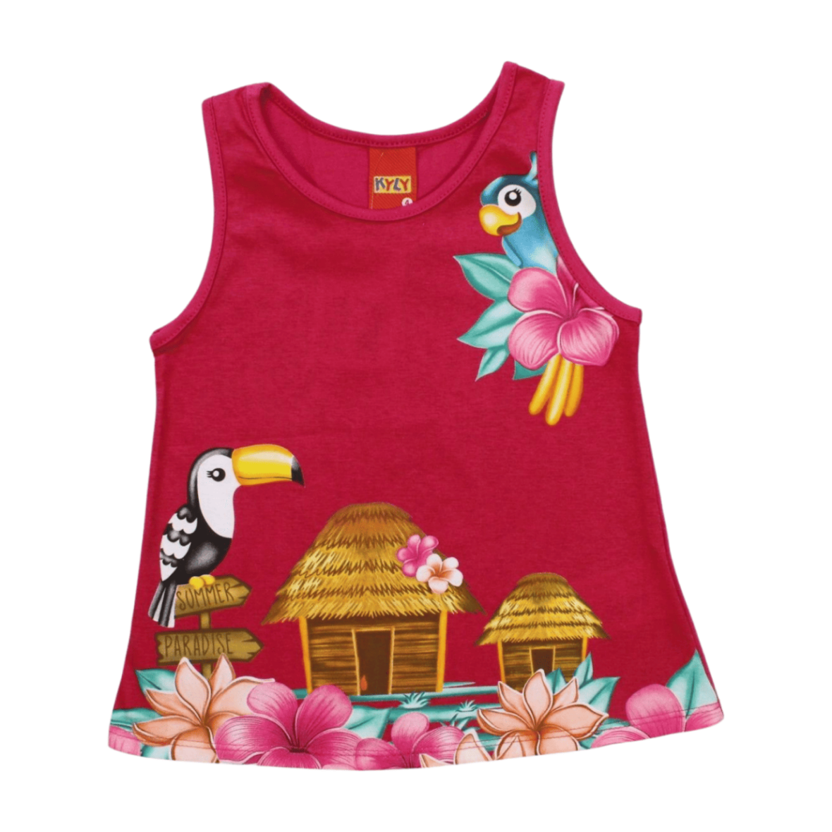 Blusa Cavada Estampada Pássaros 1000216 – Kyly