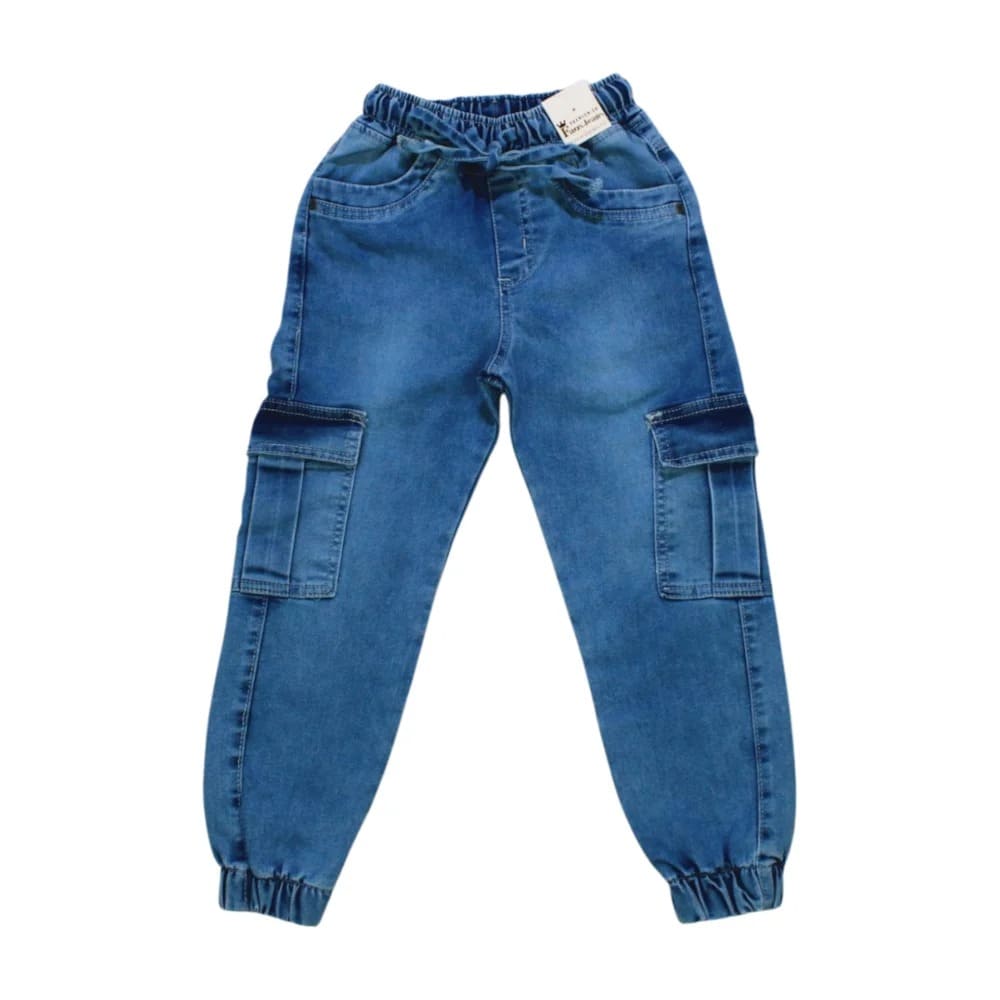 Calça Cargo Jeans Masculina com  Punho 723 – Faos