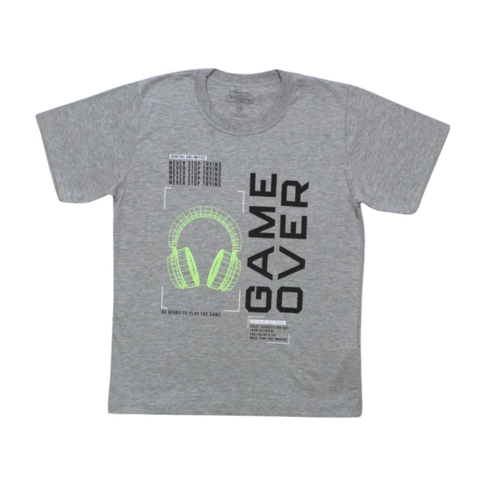 Camiseta Manga Curta Estampa Game Over 6210 –  Bicho Bagunça