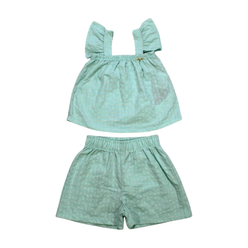 Conjunto Feminino Blusa e Shorts Anaruga Xadrez 27875 – Angerô