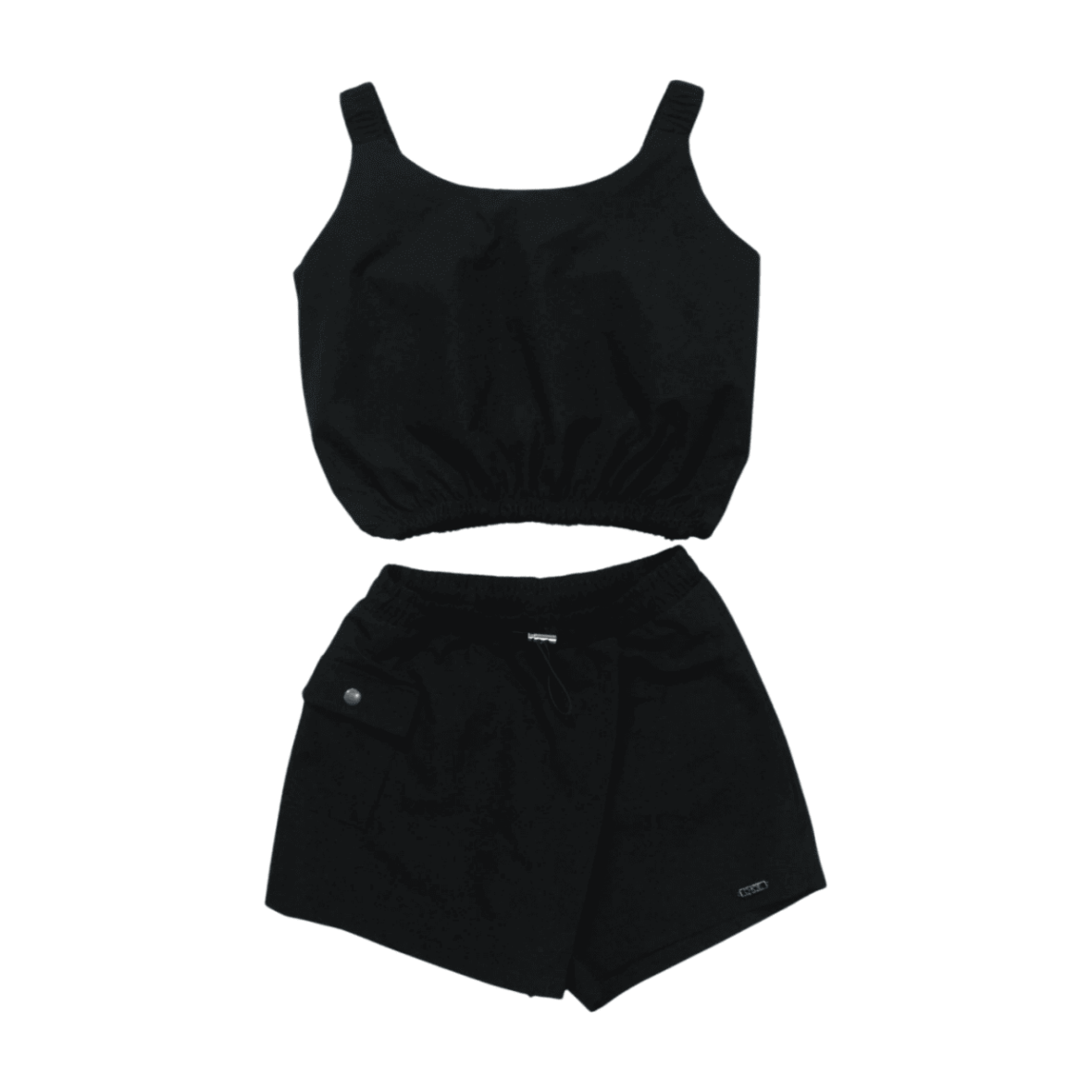 Conjunto Feminino Blusa e Shorts Saia Tecido com Cordão J90089 – b.Joe