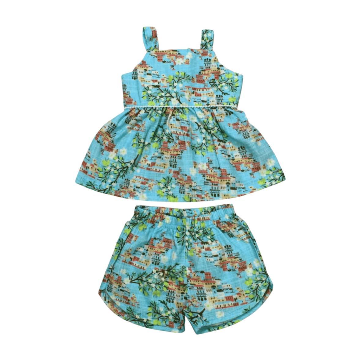 Conjunto Feminino Blusa e Shorts Tecido Estampado Flores 4231 – Dila