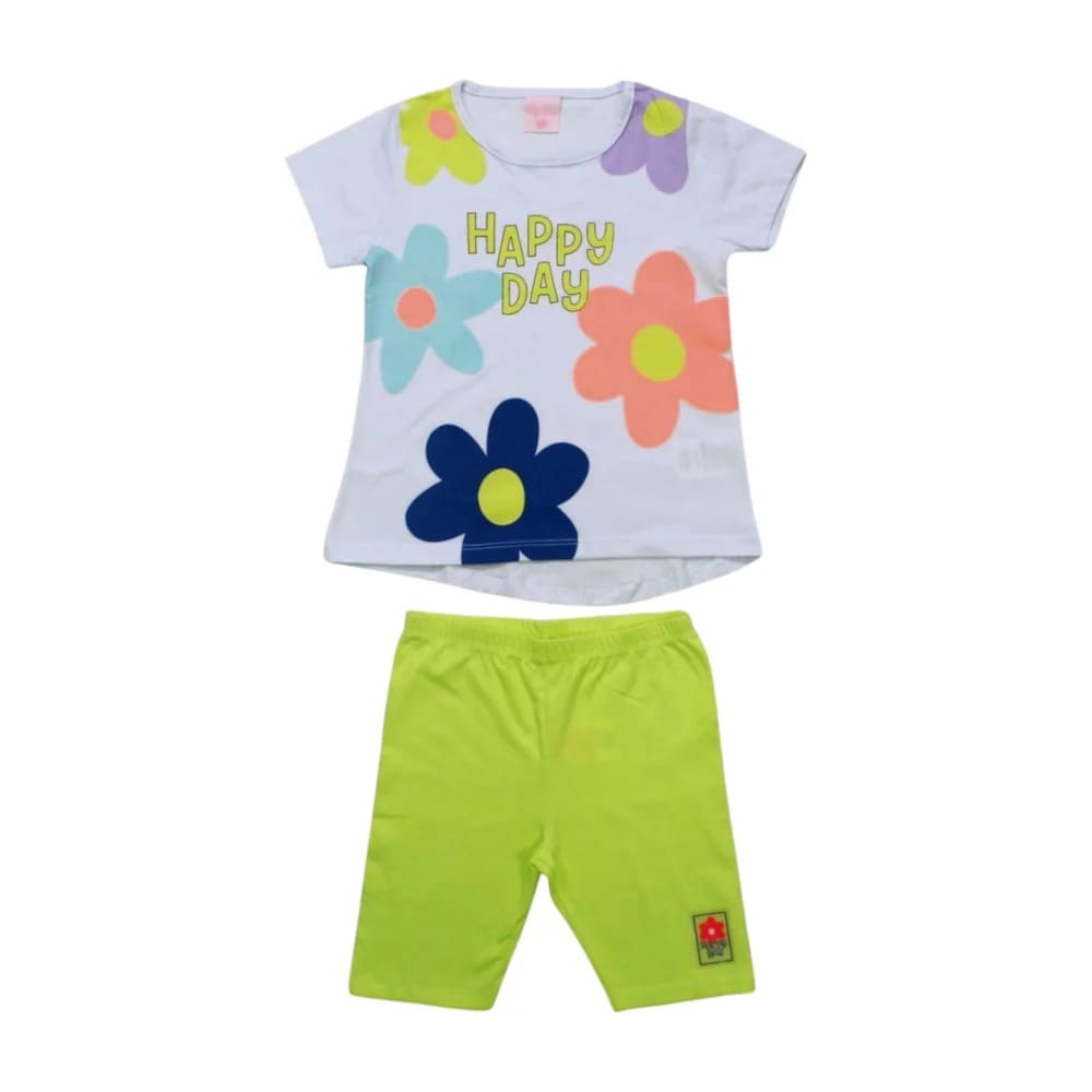 Conjunto Feminino Blusa Estampa Flores e Bermuda 6782 – By Gus