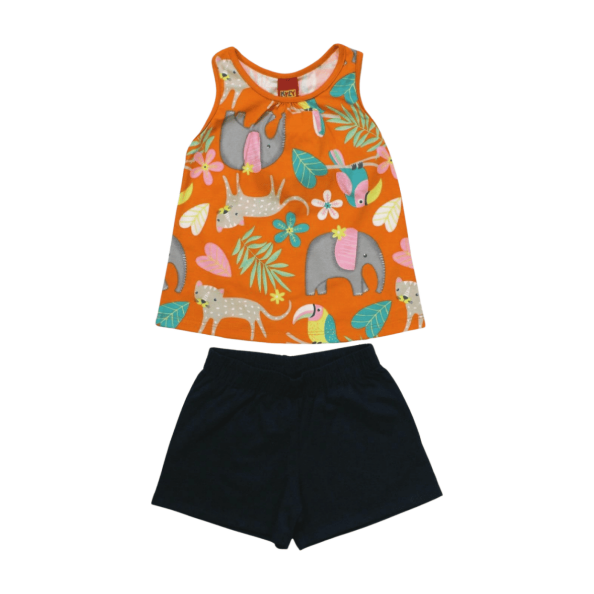 Conjunto Feminino Blusa Estampa Safari e Shorts 1000200 – Kyly