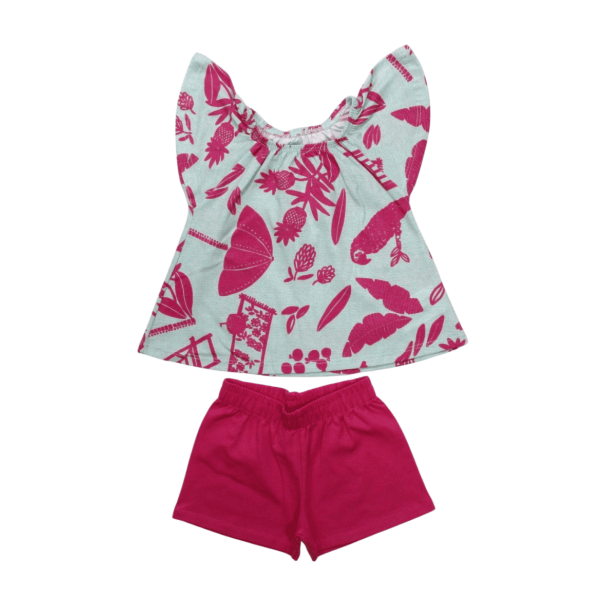 Conjunto Feminino Blusa Estampada e Shorts 1000231 – Kyly