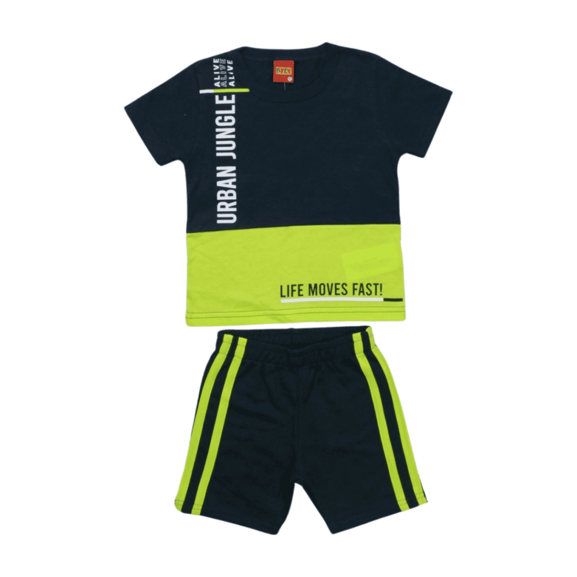 Conjunto Masculino Camiseta Estampa Urban e Bermuda Moletinho 1000387 – Kyly