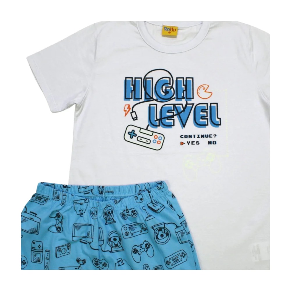 Pijama Malha Curto Masculino High Brilha no Escuro 21298 – Rollu