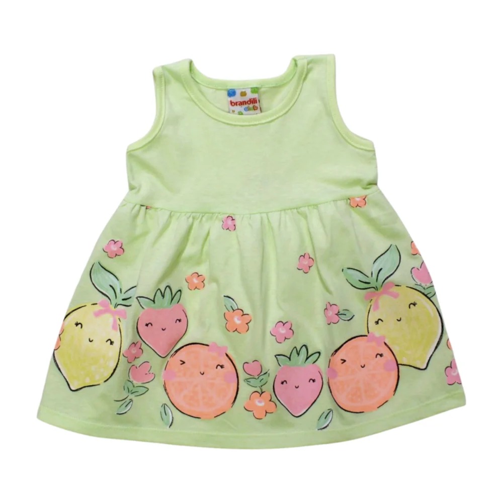 Vestido Cavado Estampado Frutas 26108 – Brandili