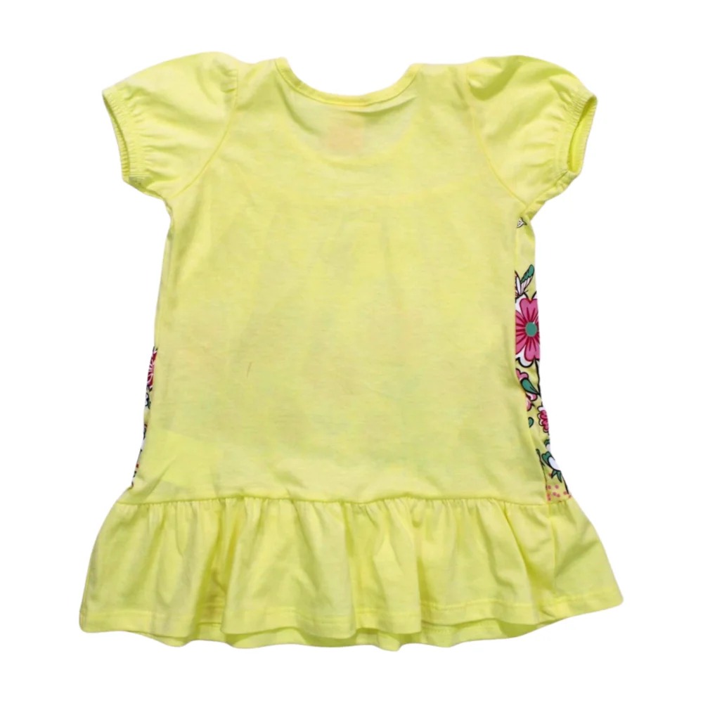 Vestido com Babado Estampa Flores 17518 – Teddy