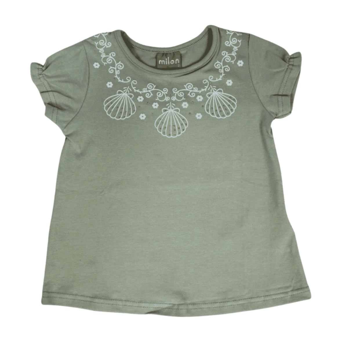 Blusa Manga Curta Estampa Conchas 2000513 – Milon