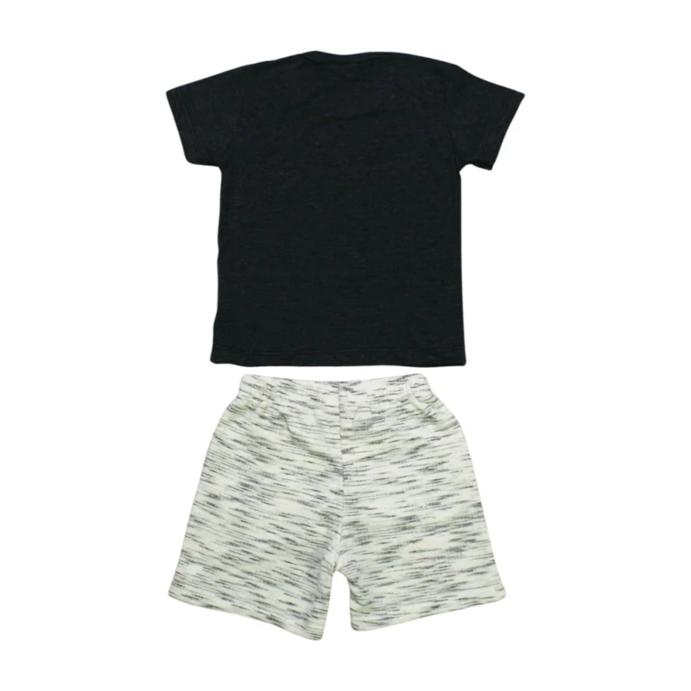 Conjunto Masculino Camiseta Estampa Safari e Bermuda Moletinho 21246 – Rollu