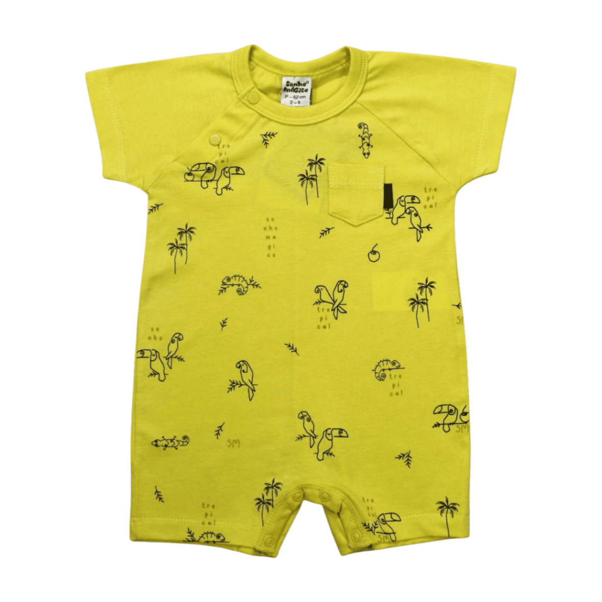 Macacão Curto Masculino Estampa Tropical 101038 – Sonho Mágico