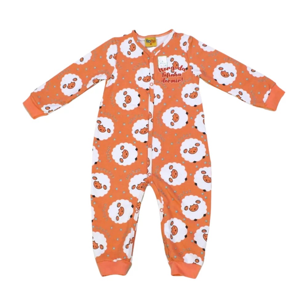 Pijama Macacão Moletom Feminino Estampado 17300-2 – Rolú