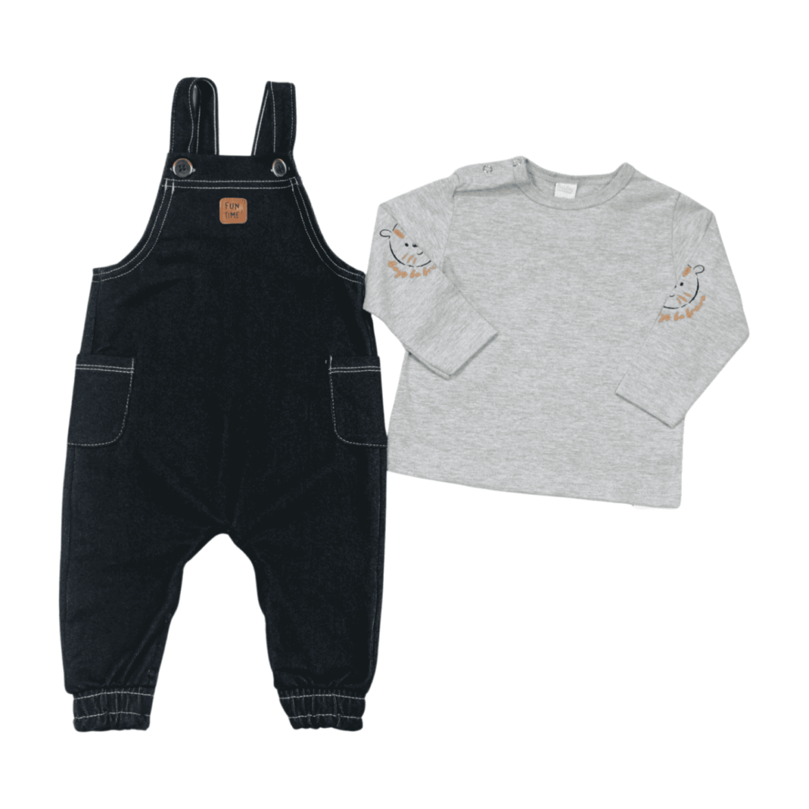 Macacão Molecotton com Camiseta 2 peças 16081 – Abrange