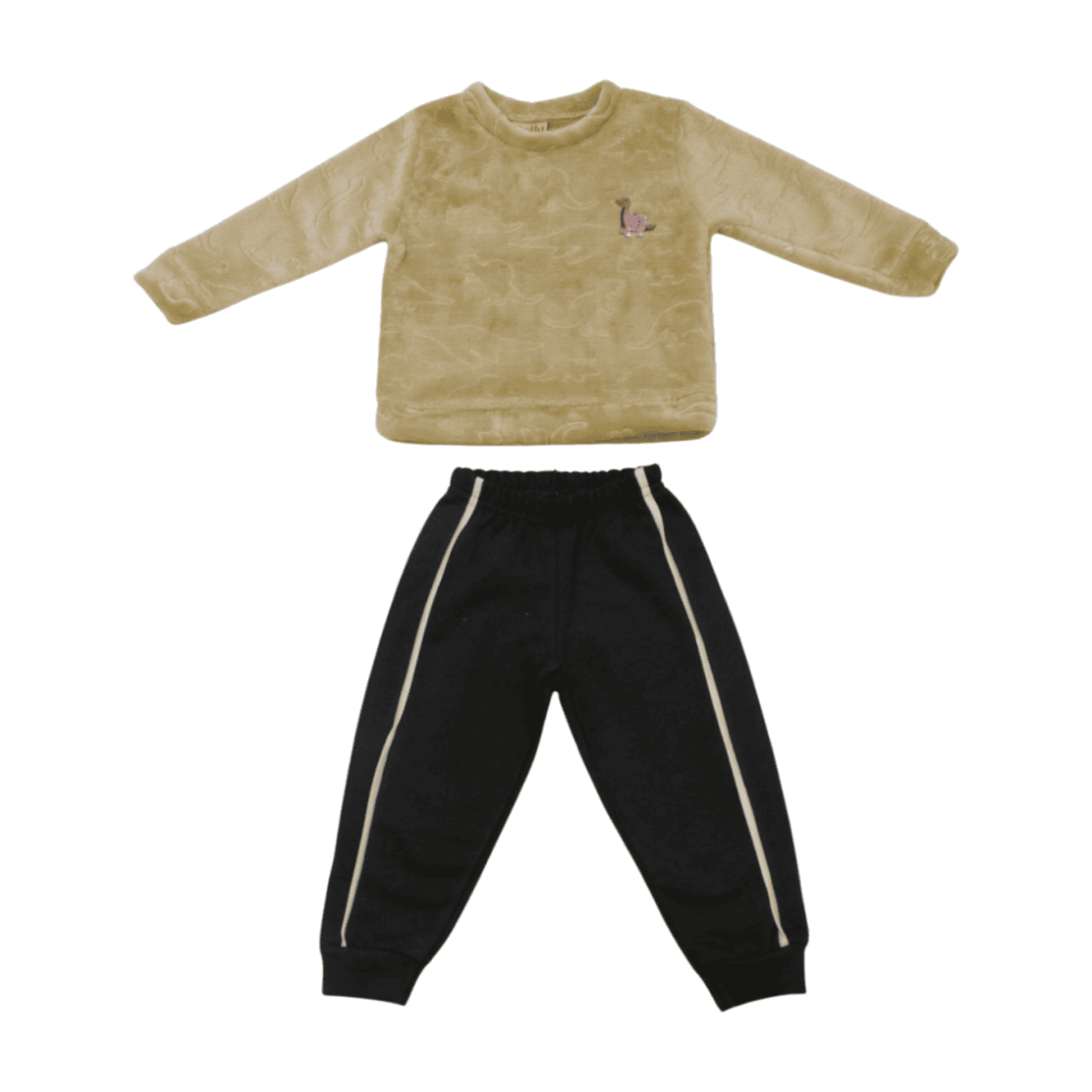 Agasalho Masculino Blusão Pelúcia Aplique Dino e Calça Moletom 23219 – Rollu