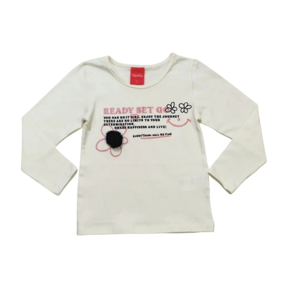 Blusa Manga Longa com Pompom 61019 – Kely Kety