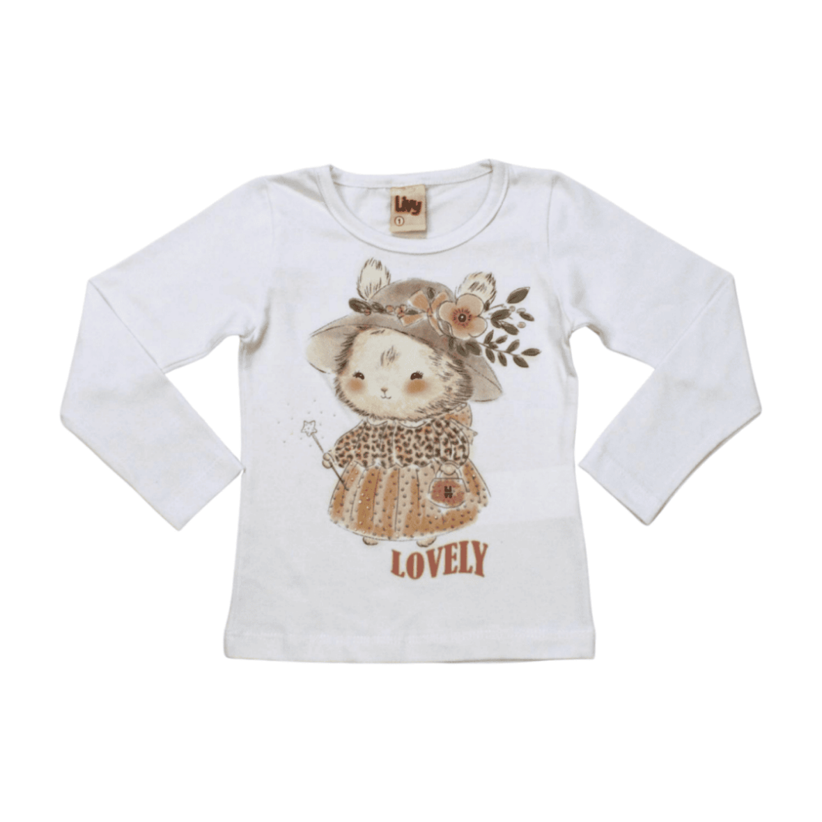 Blusa Manga Longa Estampa Lovely 9017 – Livy