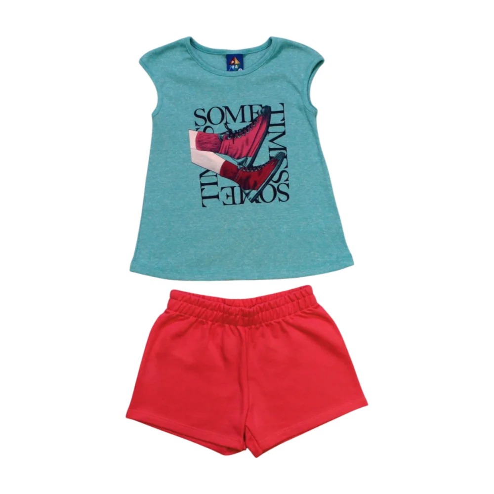 Conjunto Feminino Blusa e Shorts Estampas Sortidas 9000866 – Pipa