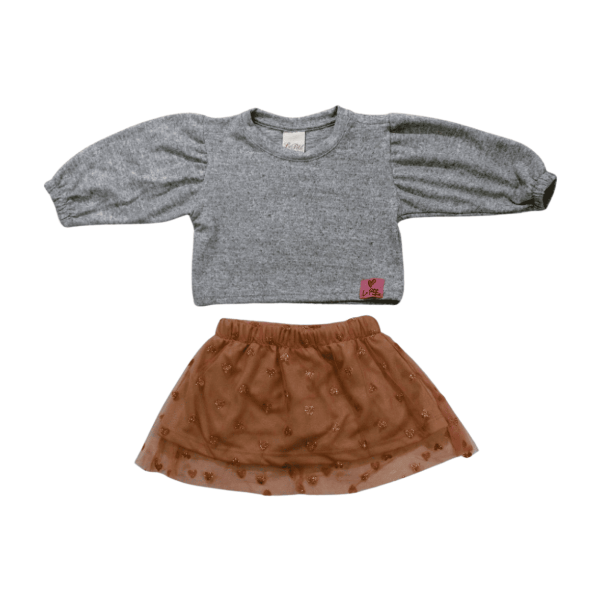 Conjunto Longo Blusa Strass e Saia Tule – 1474 – Le Petit