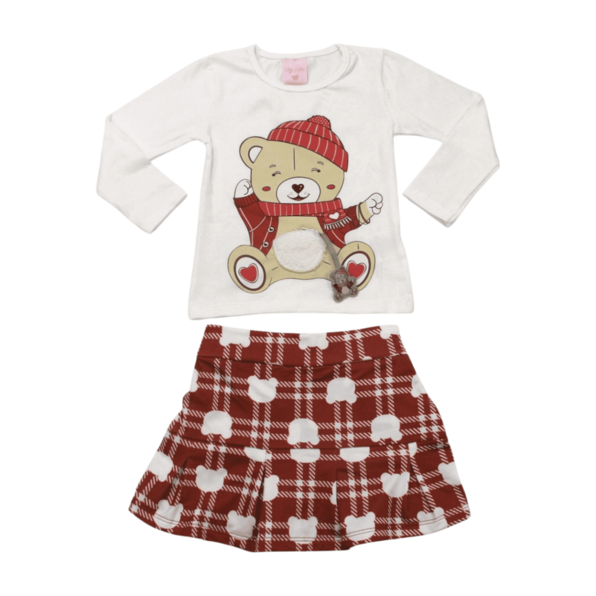 Conjunto Longo Feminino Blusa e Saia Xadrez 6967 – By Gus