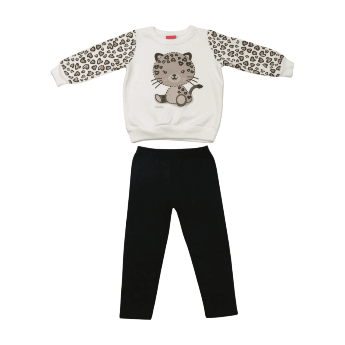 Conjunto Longo Feminino Blusa Estampa Oncinha e Legging 60202 – Kely Kety