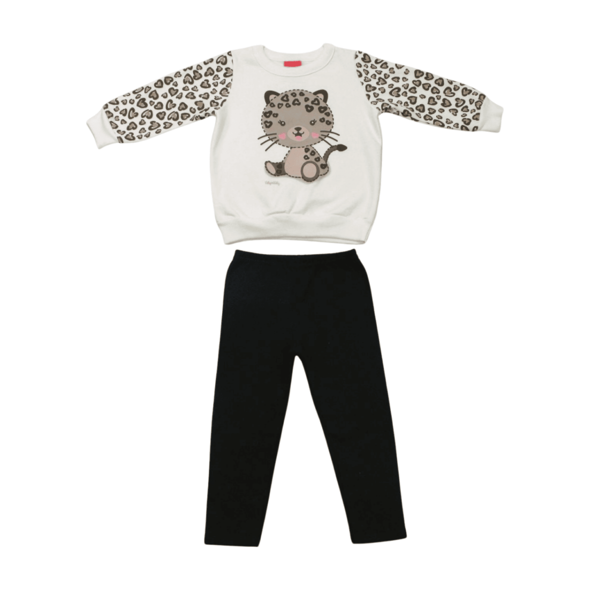 Conjunto Longo Feminino Blusa Estampa Oncinha e Legging 60202 – Kely Kety