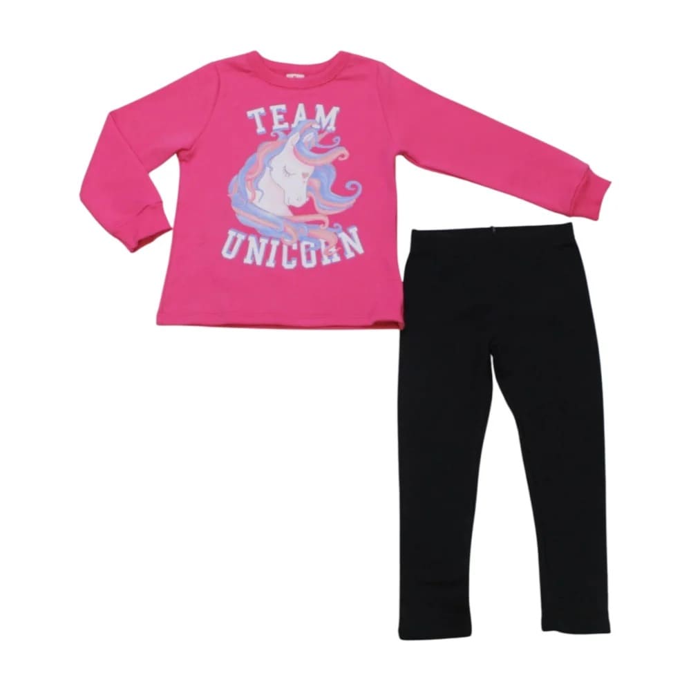 Conjunto Longo Feminino Blusão Estampa Unicórnio e Legging 56041 – Brandili