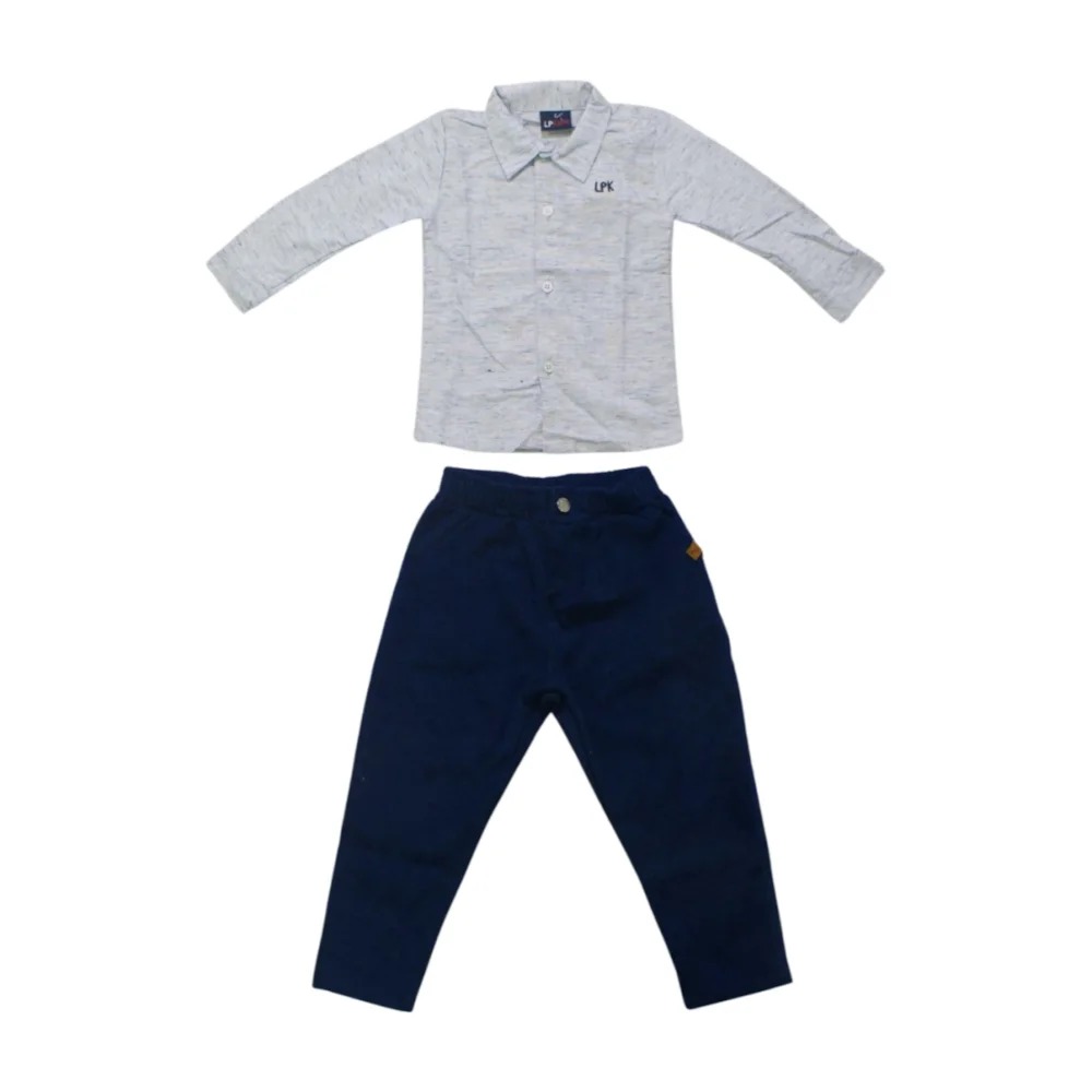 Conjunto Longo Masculino Camisa Linho e Calça Veludo 6324 – LPKIDS