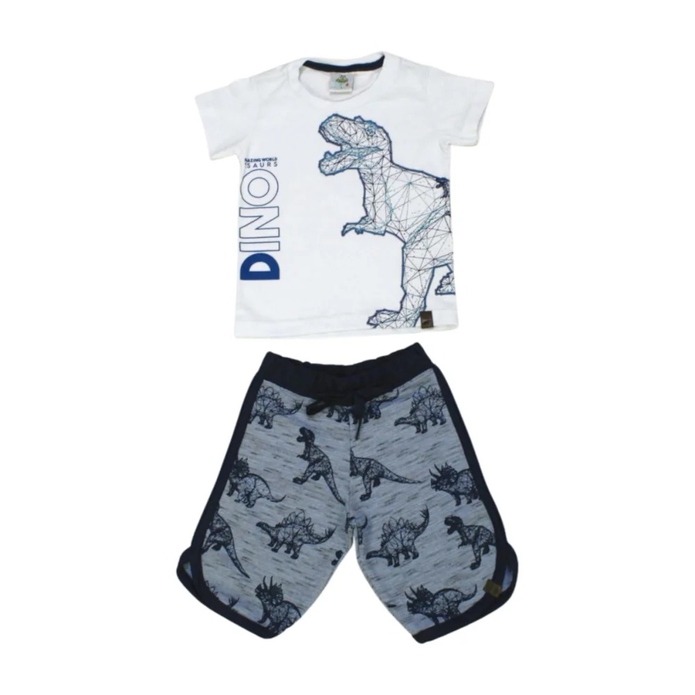 Conjunto Masculino Camiseta e Shorts Moletom Dino 11248 – Marô