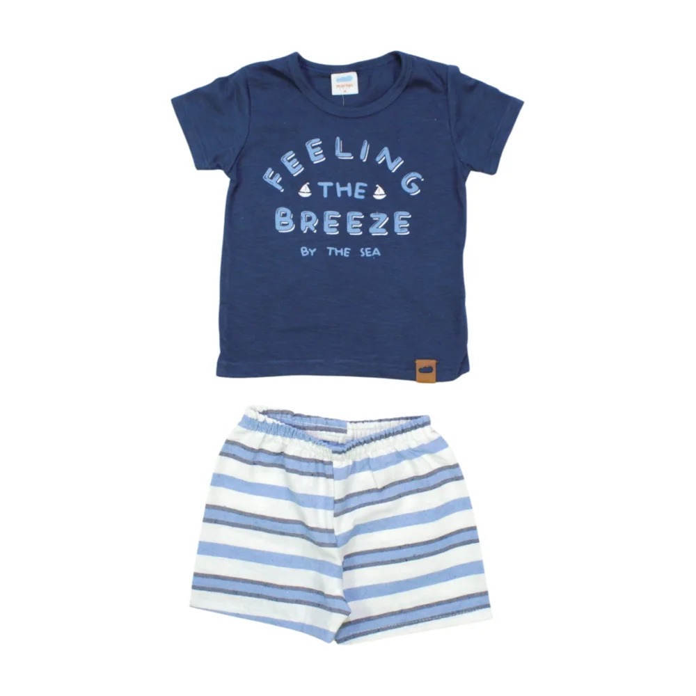 Conjunto Masculino Estampa Feeling Bermuda Tactel 40667 – Marlan